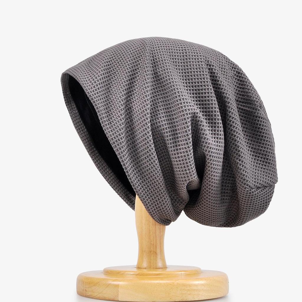 Damska japońska i koreańska czapka beanie z trójnożnym ptakiem: Lekka bawełniana czapka do spania typu wafel na wiosnę/lato