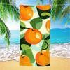 Vibrant Orange Fruits Beach Towel Patterned Sunscreen And Windproof Suitable For Swimming Pool Camping Travel Blanket