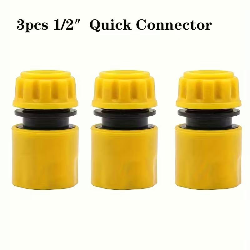 

3Pcs Quick Connect Garden Hose Adapter 1/2 Inch Double Male Connector For Irrigation System Lawn Care