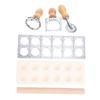 Pasta Making Tools Kit 12 Hole Ravioli Stamp Maker Pasta Cutter Wood Pasta Rolling Pin for Kitchen