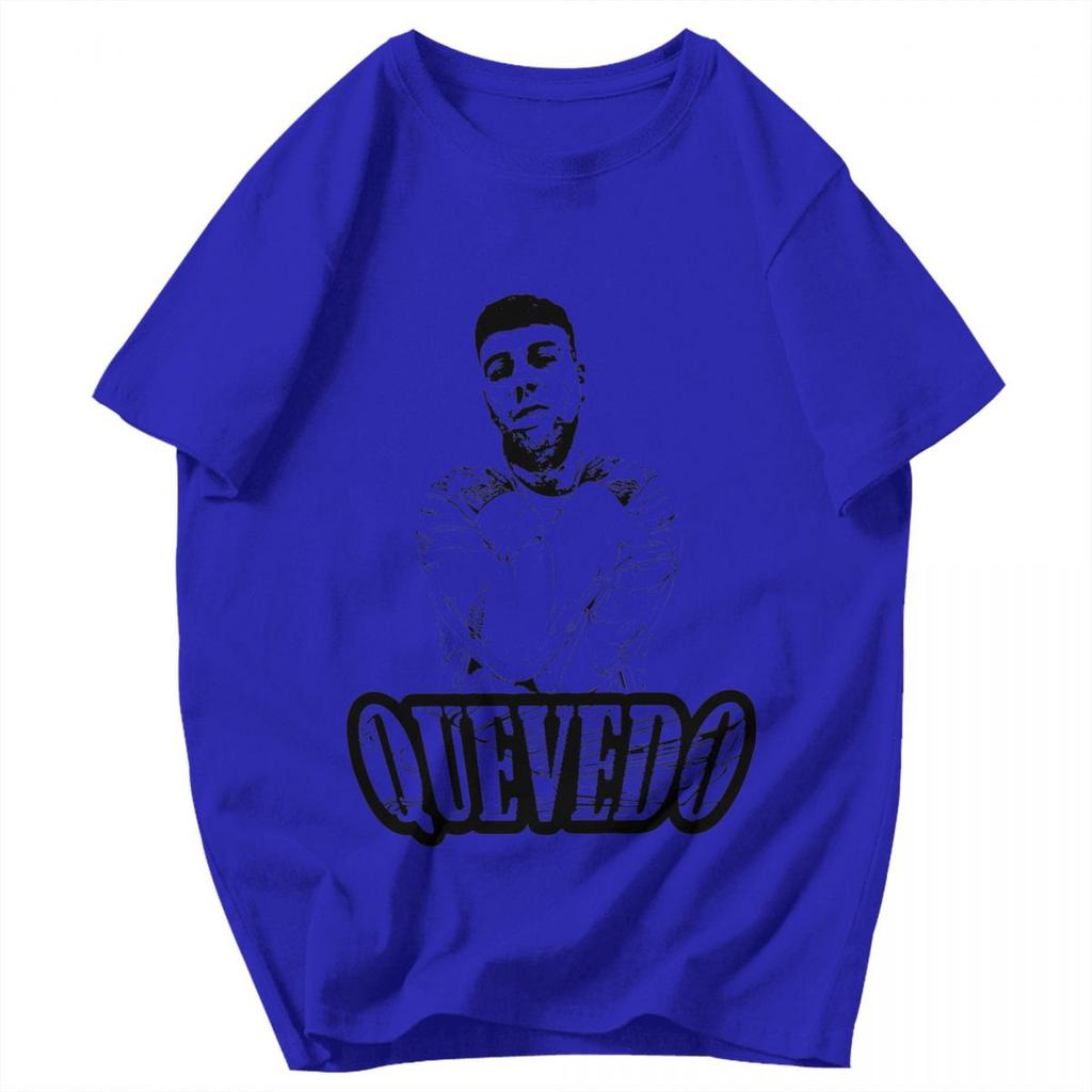 Men T Shirt Rapper QUEVEDO Trendy Pops Y2K Graphic Anime Unisex Tops T Shirts