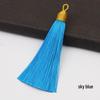 8CM Gold Threaded Cap Pull Ring Tassel Fringe Ornament Pendant Bookmark Accessory