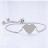 Factory Fashion Bracelet Stainless Steel Bracelet Pendant Love Pendant Blank Laser Engravable Printing Blank Material