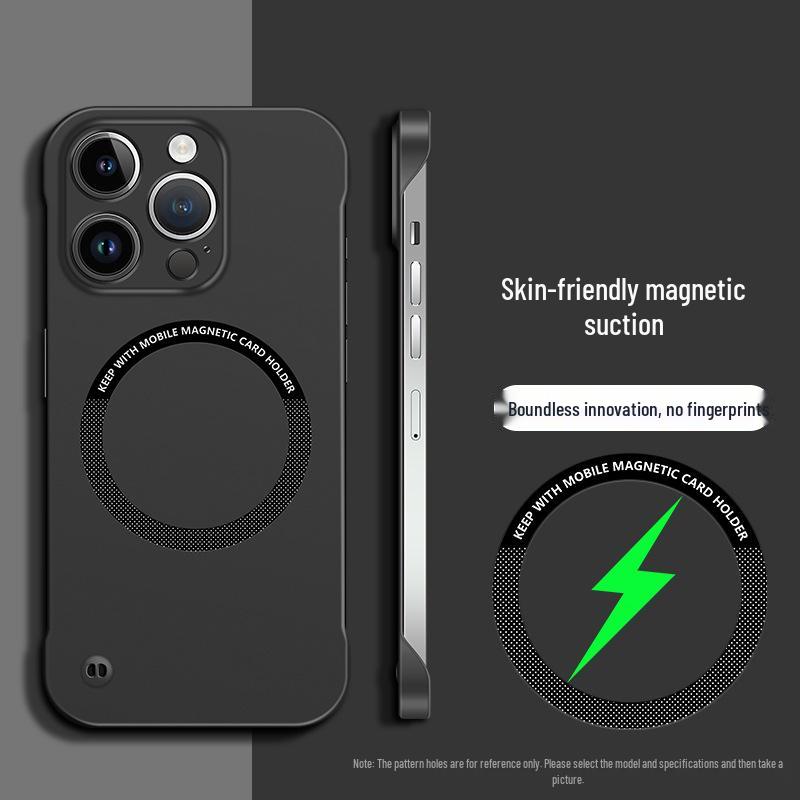 

Магнитный корпус для ПК Apple 17: Защитный чехол без краев с ощущением кожи для 13 Pro, XS Max и 11 16 Pro Max чёрный