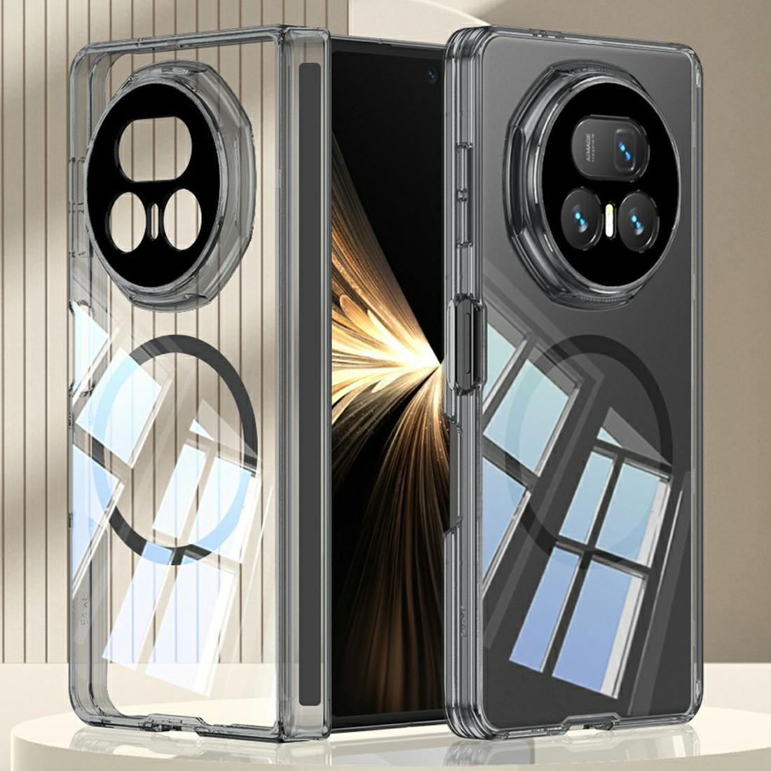 

GKK For Honor Magic V5 5G Magnetic Case Hinge Protection Clear TPU Phone Cover