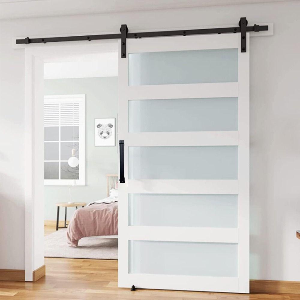 Heavy Duty Sliding Barn Door Handle Long Base Carbon Steel Handle Barn Door Pull Knob  Wooden Gate