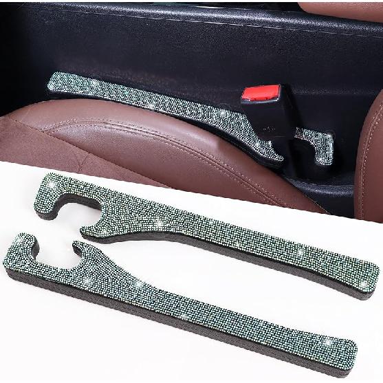 Briwill Bling Car Seat Gap Filler, 2 Pack Universal Fit For Car SUV Truck Handmade Crystal Rhinestone Diamond Car Gap Filler Bling Car Accessories