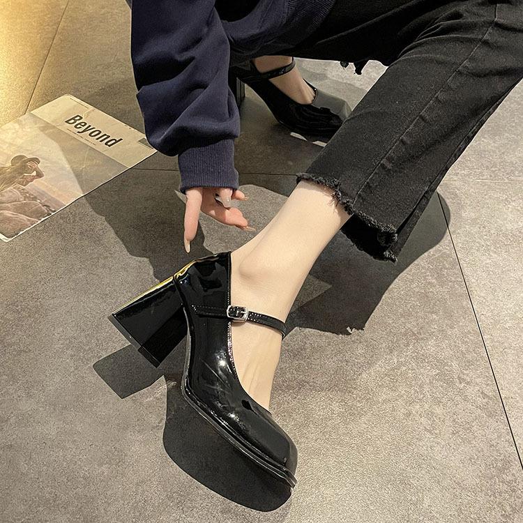 Fashion Women Mary Jane Shoes Elegant Square Toe Thick Heel Shoes Casual Party Dress Single Shoes 2025