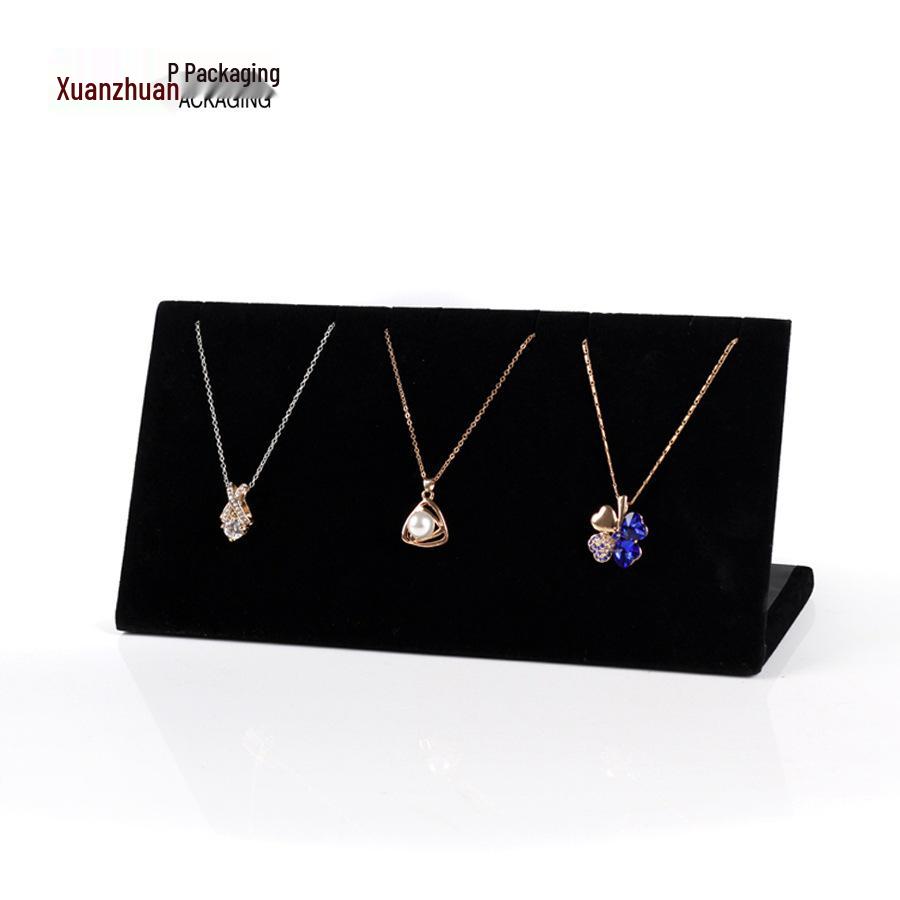 L-Shaped Velvet Jewelry Display Board for Earrings, Necklaces, and Pendants