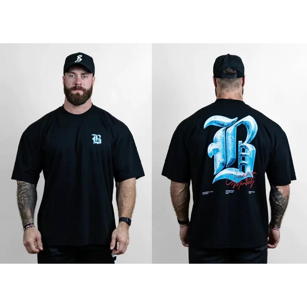 2023 Summer New Sports T-shirt 100% Cotton 2 English Letter Printing High Quality Round Neck Street Clothing Top Casual Clothing