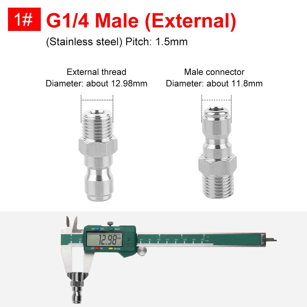 Pressure Washer Connector Professional Adapter 1/4 Quick Disconnect M14 M22 Male Female Coupler Car Washing For Bmw Tesla VW