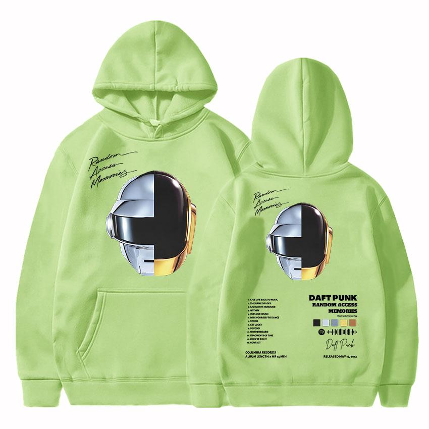 Random Access Memories-hettegenser med trykk bakpå, hiphop, komfortable genser, langermede, harajuku-klær, Moletom Gothic-hettegenser