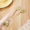 6Pcs Stainless Steel Star Moon Dessert Spoon Fork Set Gold Silver Coffee Stirring Spoon Forks Coffee Bar Kitchen Accessories