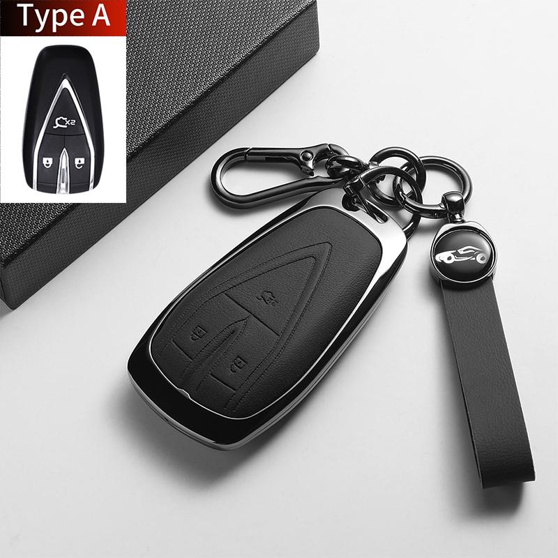 For Changan DEEPAL UNIT UNIK CS35PLUS CS55 PLUS CS75 PLUS Oshan X7 X5 Leather Metal Car Key Case Cover Fob Key Protection Shell