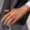 Fashion Metal Hollow Geometric Open Rings For Women Stainless Steel Gold Color Lines Spiral Adjustable Finger Ring Jewelry 2026
