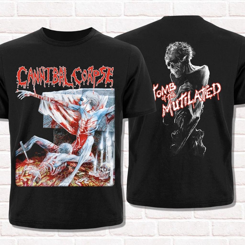 Oversized Cannibal Corpse Black T-Shirt, Tomb of the Mutilated (1992) Brutal Death Metal Cotton Men Women Tee Streetwear Vintage