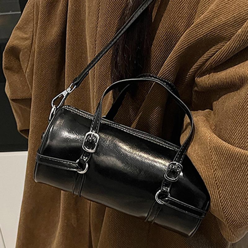 Mode handgedragen bowlingtas dames herfst nieuw eenvoudig niche trend forens schouder messenger dames tas