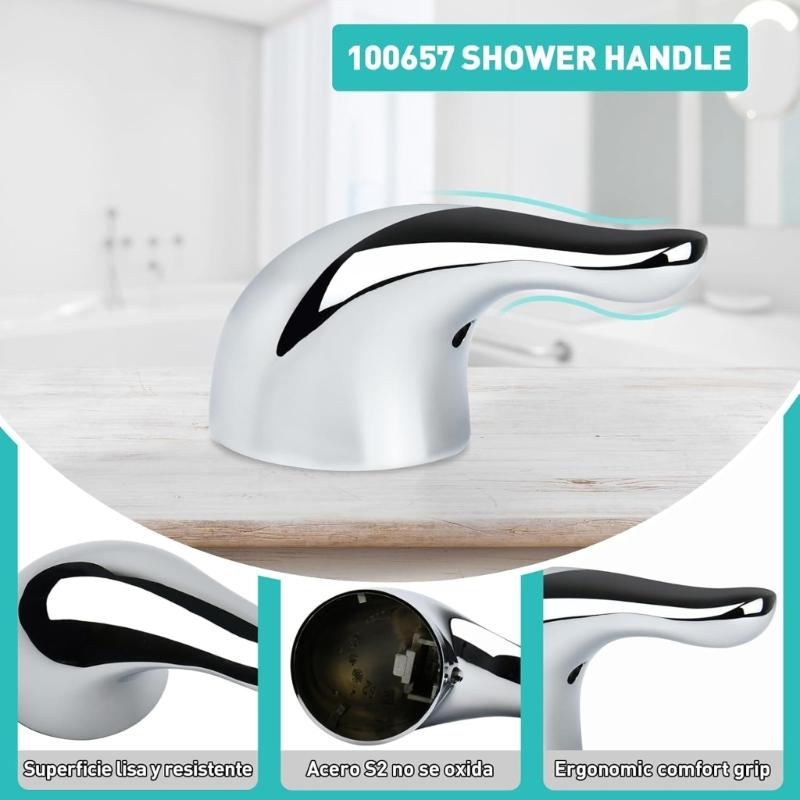 Ergonomic Bathroom Faucet Handle Replacement Mattes Corrosion Resistant for Posi Temp MoControl Valves Appearance