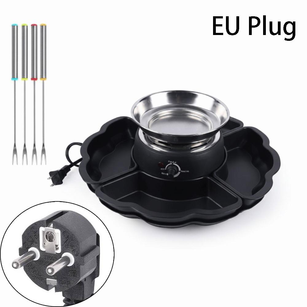 Heated Bowl Electric S mores Maker Flameless Flameless Fondue Set Indoor EU Plug