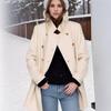 Women's Coats - Fall Winter Women's Mid-length Wool Coat Slim Fit Stand Collar Fashion Elegant Women Outerwear