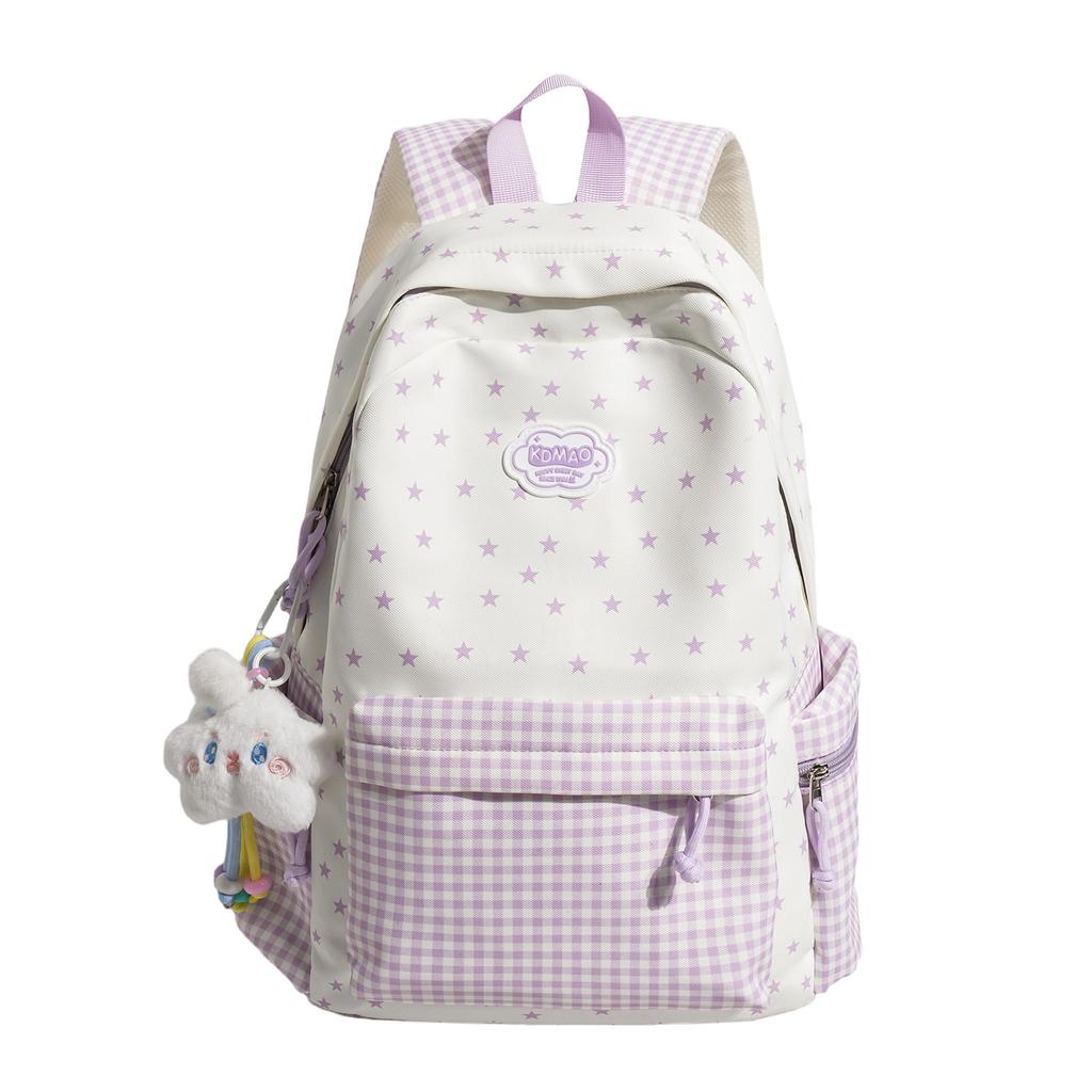 Schoolbag star backpack female 1011 new small fresh backpack large capacity junior high school student schoolbag wholesale