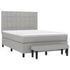 3136597 vidaXL Lit à sommier tapissier avec matelas Gris clair 140x200cm Tissu