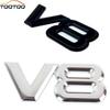 1 Pezzo 3D Metallo Cromato V6 V8 Adesivo Logo Emblema Decalcomania Badge Adesivo Carrozzeria Auto