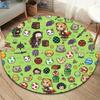 Demon Slayer Round Area Rug Carpet Rug For Living Room Bedroom Sofa Playroom Decor Nonslip Floor Mat