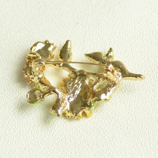 Brosche Pin Emaille-Farbe Drei Chrysanthemen Design Zinklegierung Pin Mäntel Anzüge Pullover Kleider Abzeichen Partyzubehör