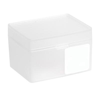 Cutie Mică de Depozitare Transparentă Organizator Mic din Plastic Stivuibil cu Capac cu Balamale pentru Birou