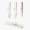 304 Stainless Steel Cartoon Cutlery Set with Case Kids Fork Spoon Portable Cutlery Travel Tableware Reusable Flatware