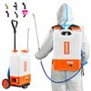VEVOR Rückenspritze mit Trolley, Einstellbarer Druck 0-94 PSI, 15L Tank auf Rädern, mit 6 Düsen, 2 Sprührohren, Weiter Öffnungsdeckel für Garten, Unkrautbekämpfung