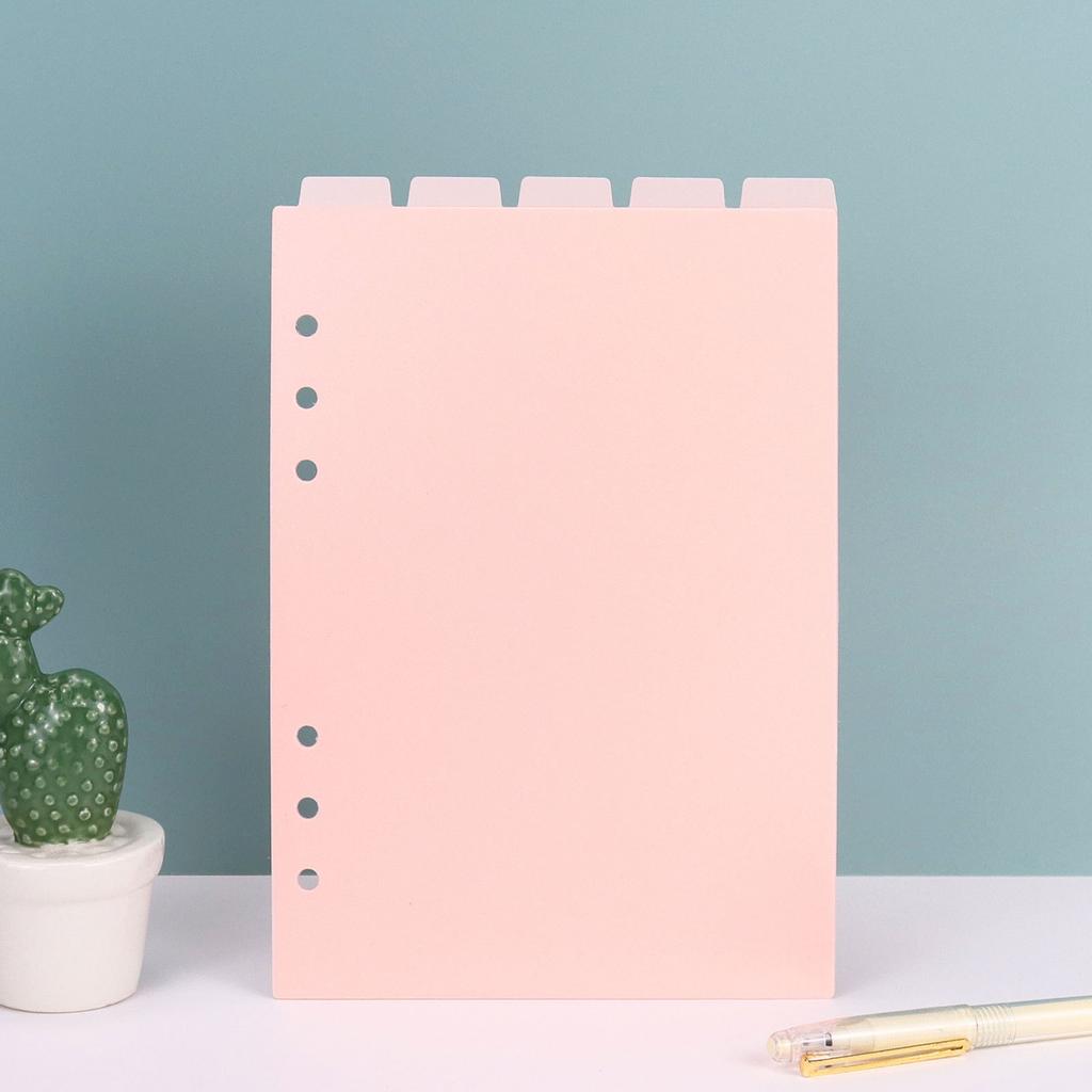 Transparent Paper Index Divider A5 A6 6 Holes For Binder Planner Notebook Stationery Notebook Paper Divider Accessories