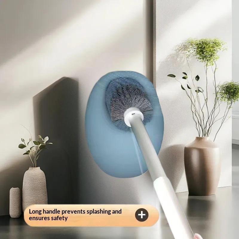 Bathroom Cleaning Made Easy with 4-In-1 Multifunctional Toilet Brush, Full 360° No Dead Corner Cleaning Set.