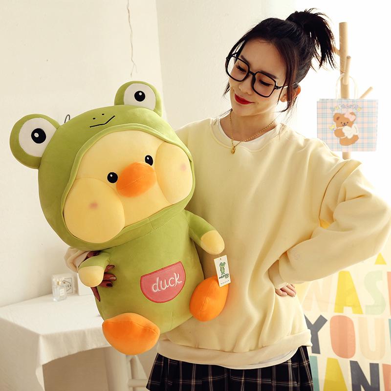 Cartoon Rabbit, Frog, and Duck Plush Toy - Hyaluronic Acid Soft Children's Birthday Gift