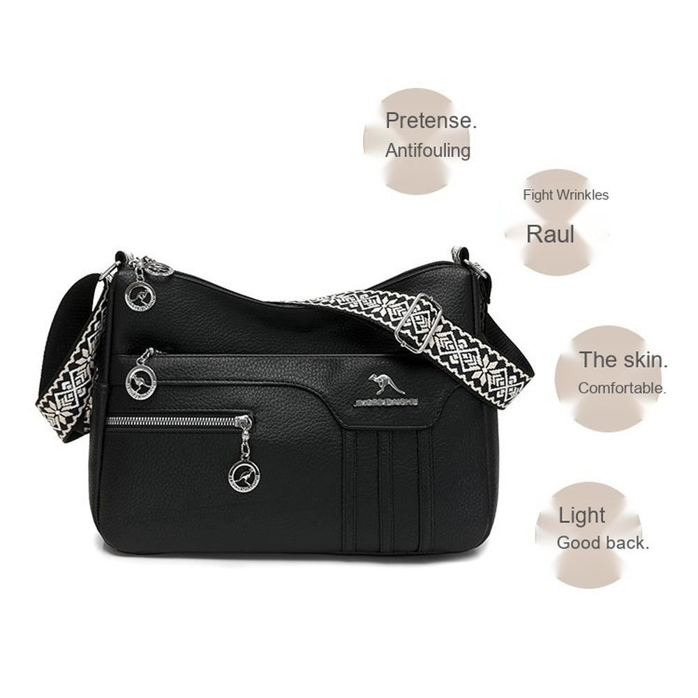 Lightweight Large Capacity Faux Leather Multipurpose Storage Bag for Daily Use