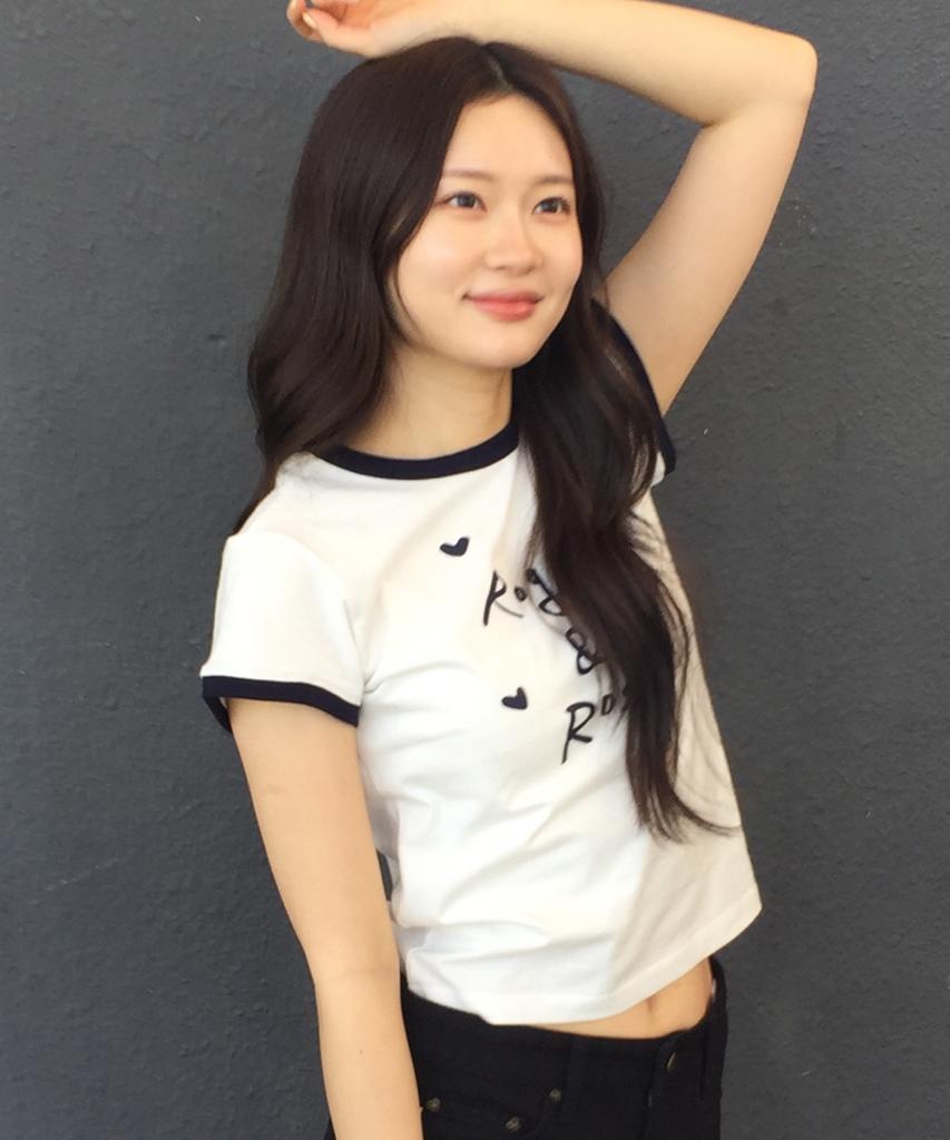 Loginaenloji Rogin N Rosie Lettering Ringer T-Shirt White