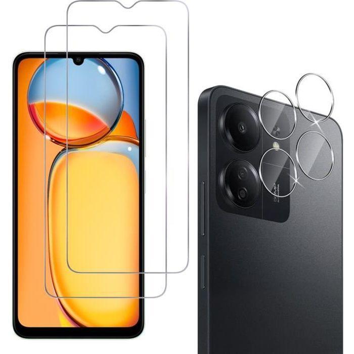 Verre Trempé - Phonillico® - Xiaomi Redmi 13C - Pack 2 - Protection Écran et Caméra - Résistant aux Rayures