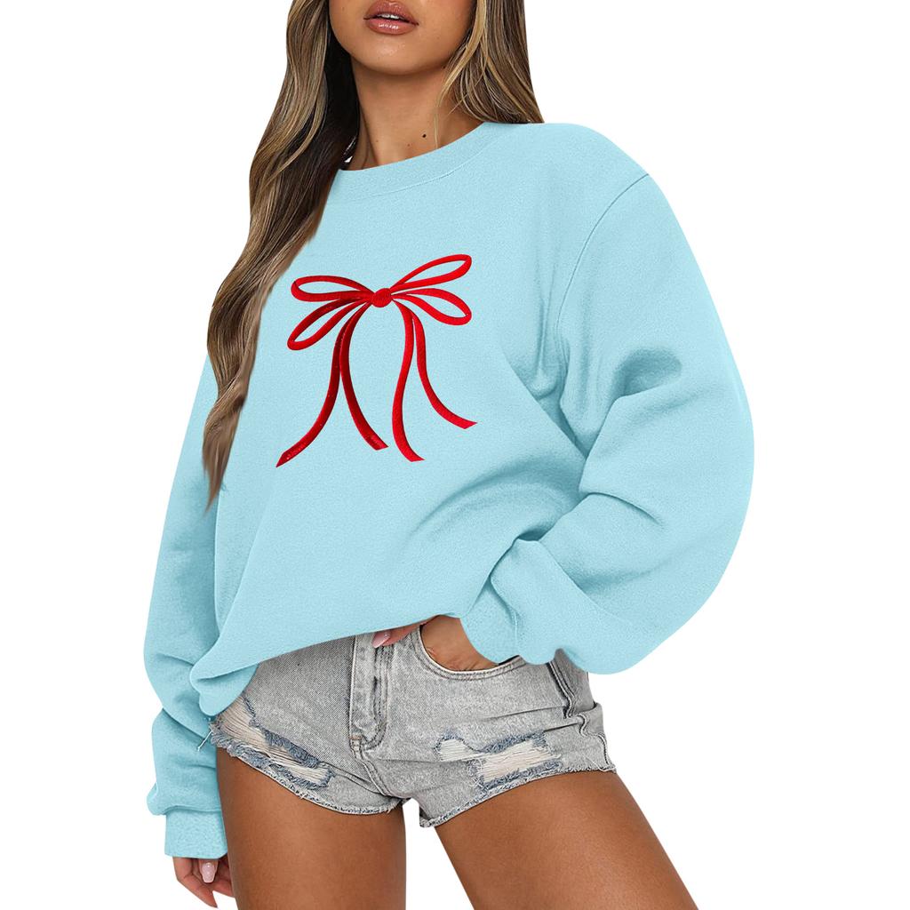 Women  Tops Women's Long Sleeve Sweatshirt Casual Crewneck Loose Fit Pollover Fleece Tops