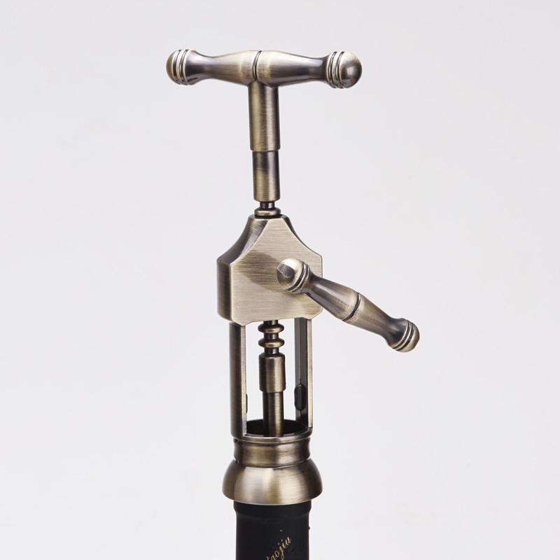 Apribottiglie in lega di zinco vintage, cavatappi in metallo, design a leva, cavatappi per vino, utensili da cucina e bar, rimuovi tappo