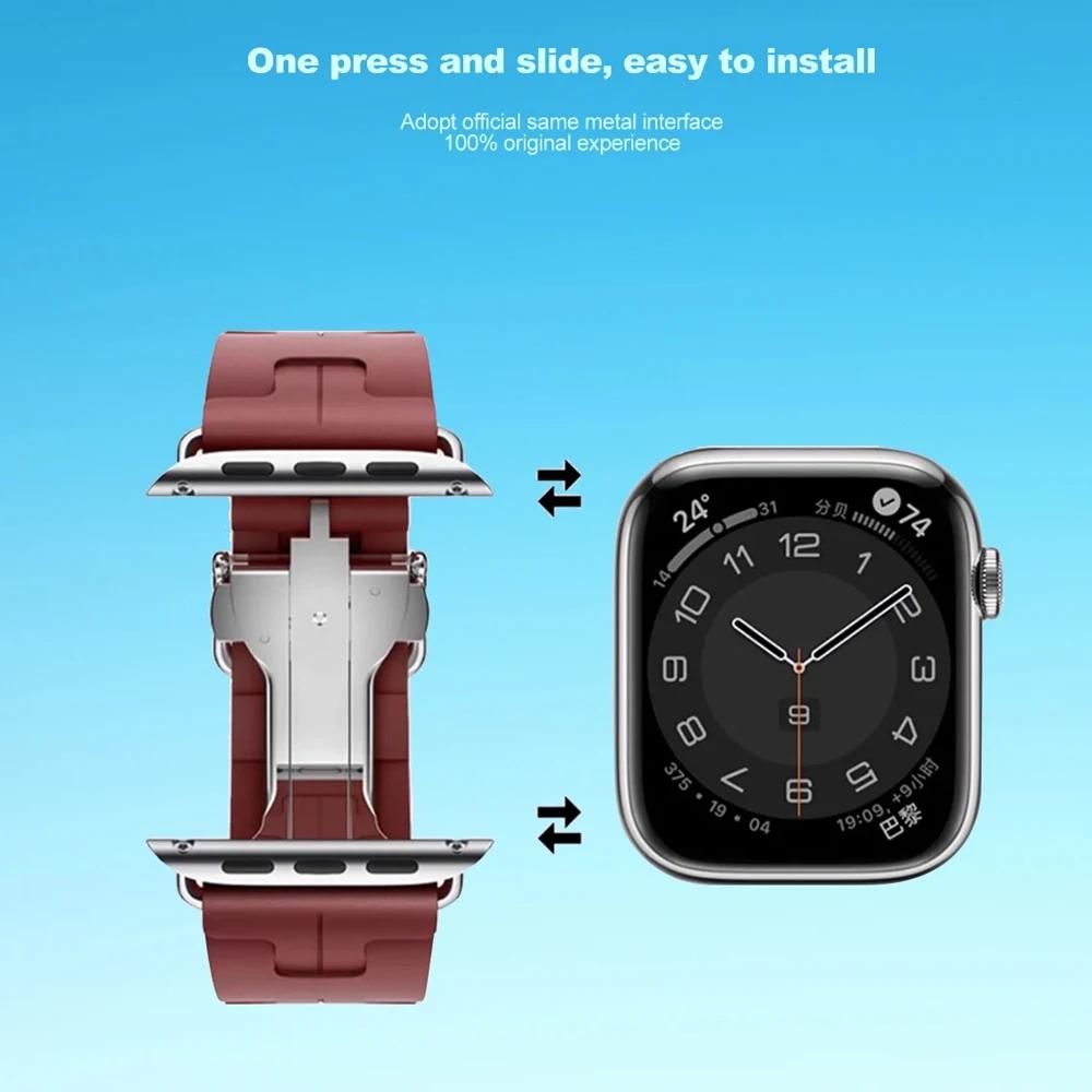 Con Logo Kilim Cinturino in Silicone a Giro Singolo Cinturino per Apple Watch 46mm 42mm Cinturino per Iwatch 11 10 9 8 Ultra3 49mm 45mm 38mm Cinturino per Orologio
