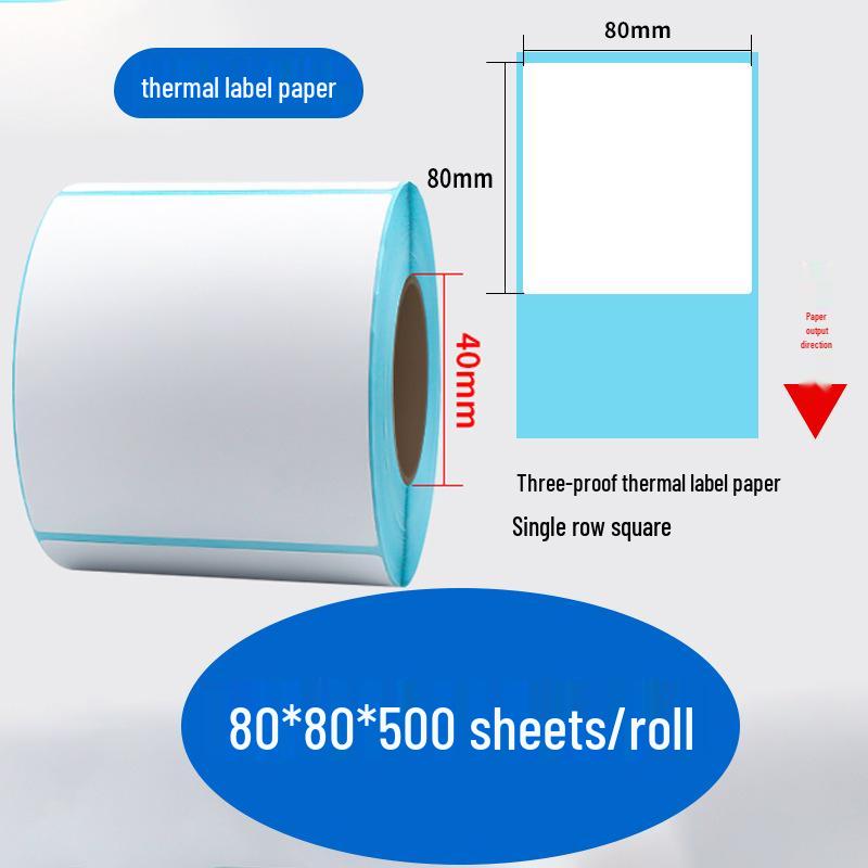 Durable Self-Adhesive Thermal Label Paper for Electronic Scales - Barcode Stickers (Sizes: 80x60, 50x40, 30)