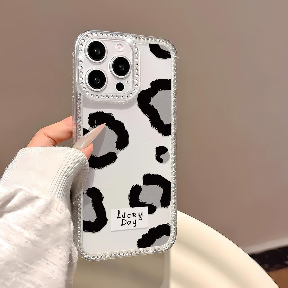 Bracelet Chain Phone Case For iPhone 17 16 15 13 14 for 17Air 17 12 14 16 Pro 17 14 16 Pro Max Sparking Diamond Cute Pattern Hard Cover With Lanyard