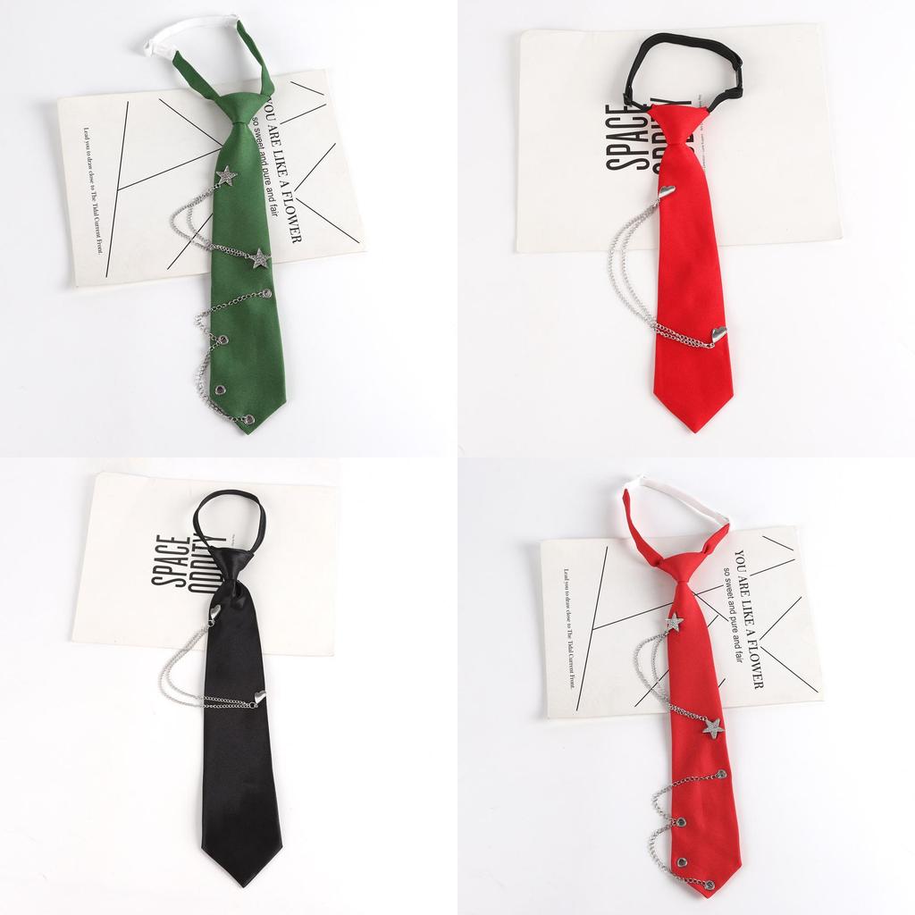 Jk Uniform Necktie With Star Chain Decoration For College Students Gift For Teens