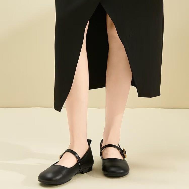 Mary Jane shoes small leather shoes women's 2025 new autumn temperament single shoes simple fashion versatile high sense with skirt
