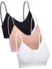 Seamless Plus Size Beautiful Back Bandeau Camisole Bra with Chest Pad and Thin Straps for Small Chest Women.