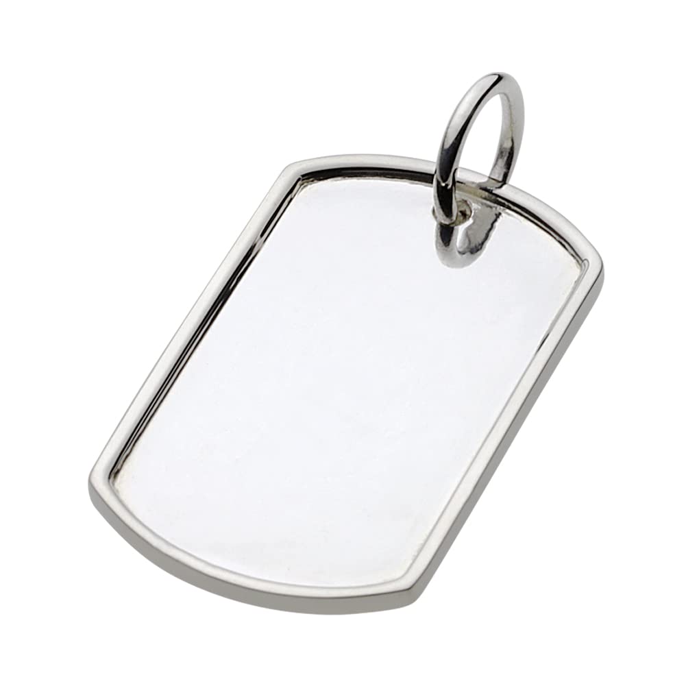 

Figmart Simple Plain Dog Tag Pendant [Silver Accessory] fp0279