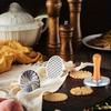 Metal Cookie Cutter Baking Tool Set with Wooden Handle for Shaping Dough and Creating Decorative Patterns