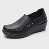 Black Wedge Heel Shoes for Middle-Aged and Elderly Women - Spring and Autumn Work Shoes