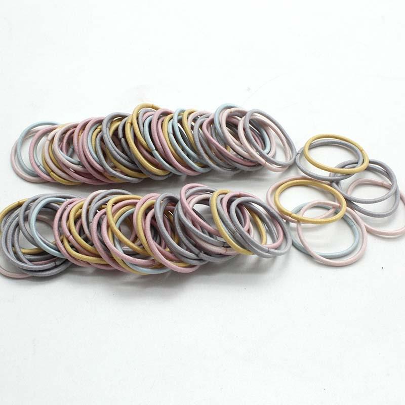 100 Korean-Style Children's Hair Ties - Gentle Baby Hair Accessories for Little Girls